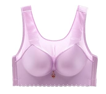 【クリックで詳細表示】YAXINHE 女性居心地の良いプラスサイズシームレスレーストリムフルカバレッジ調整可能なブラジャー
