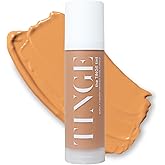 Tinge Body Makeup, Water & Transfer Resistant, Medium Coverage Cream, Lasts Up to 48 Hours, For All Skin Types, Fragrance Free, Vegan, American Made, 3.38 Fl Oz. - Tan Warm
