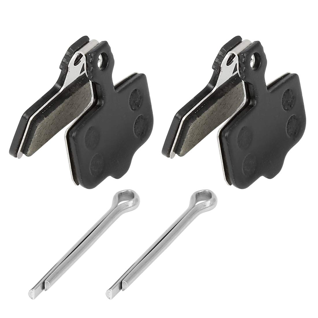 X AUTOHAUX 2 Pair Semi Metal Bicycle Resin Disc Brake Pad with 2 Split Pin