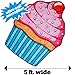 BigMouth Inc Giant Pink Frosted Cupcake Beach Blanket, Oversized Beach Towel, Ulta-Soft Microfiber Towel, 5 Feet Wide, Washing Machine Friendly