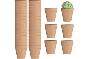 FCACTI 36 Pcs Small Mini Clay Pots 2.1'' Terracotta Pot Clay Ceramic Pottery Planter Cactus Flower Pots Succulent Nursery Pots- Great for Window Boxes, Cactus, Plants, Crafts, Wedding Favors