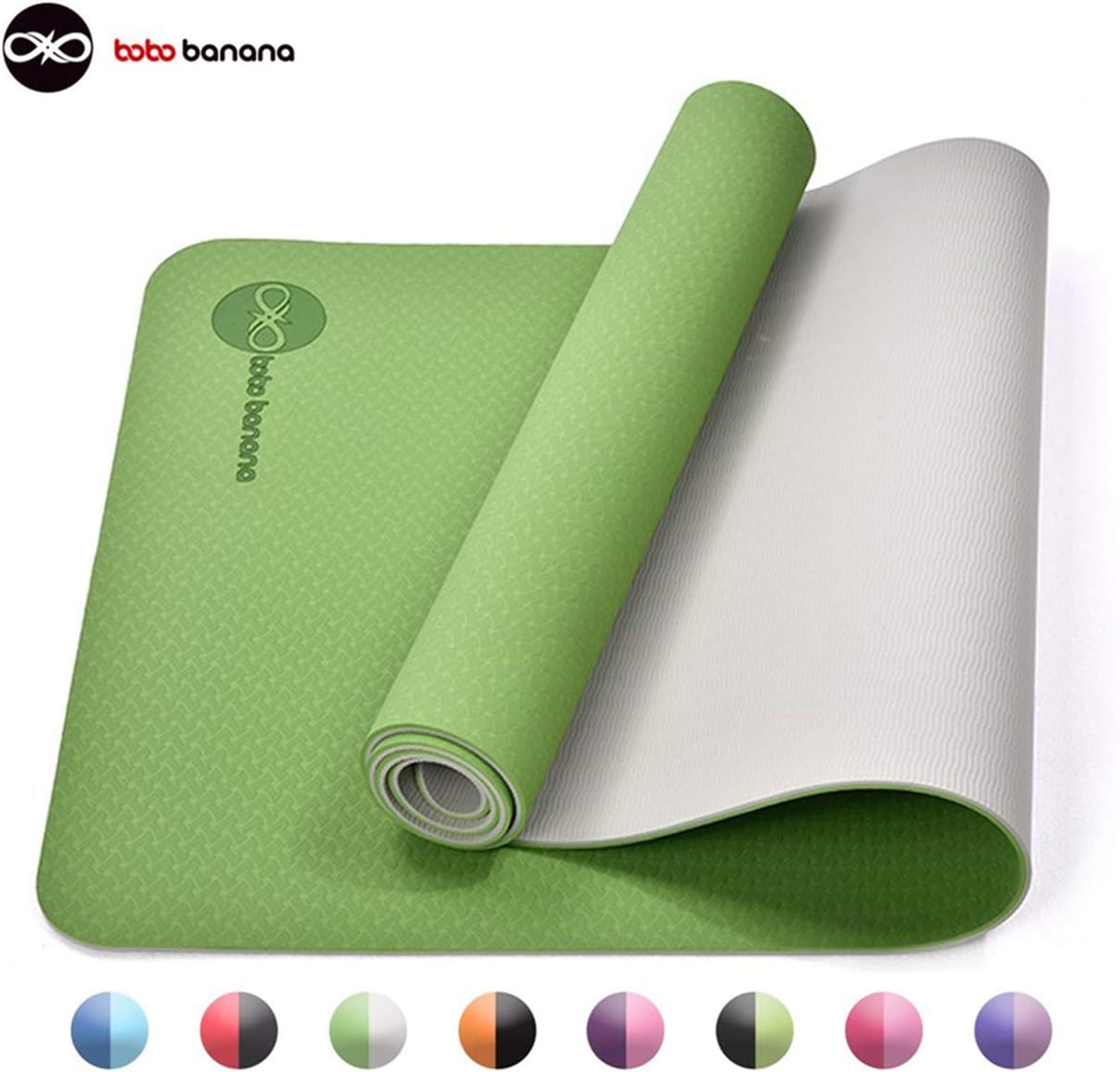 bobo banana Yoga Mat, TPE NonSlip Fitness Mat Exercise Floor Pad for