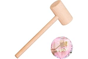 ZAUGONTW Wooden Crab Mallet for Chocolate, Mini Wooden Hammer Multi-Purpose for Kids Toys Crab Lobster Mallets，1Pcs