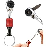LYIYEYAN Mini Ratchet Wrench, 1/4" Hex End EDC Multitool Accessory with Bit Holder Keychain, Portable Small Ratchet for Tight Spaces, Quick Release Magnetic Bit Driver for DIY, Bike &amp; Home Repair
