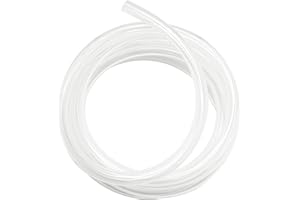 Geowaky Clear Vinyl Tubing 1/2" ID × 5/8" OD -10 Ft 60PSI,Flexible Lightweight Plastic Tube, BPA Free Non-Toxic, Multipurpose Hybrid Reinforced Clear Tubing for Transfer Water Air Oil