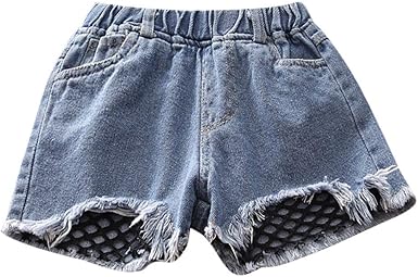 baby girl distressed jean shorts