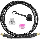 Urnqowuy 10 Feet 10000psi High Pressure Hydraulic Hose, CH-604 Coupler 3/8 Inch NPTF Thread, 1/4" ID x 10 FT(Black, 10' 10000psi)