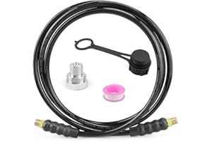 Urnqowuy 10 Feet 10000psi High Pressure Hydraulic Hose, CH-604 Coupler 3/8 Inch NPTF Thread, 1/4" ID x 10 FT(Black, 10' 10000psi)