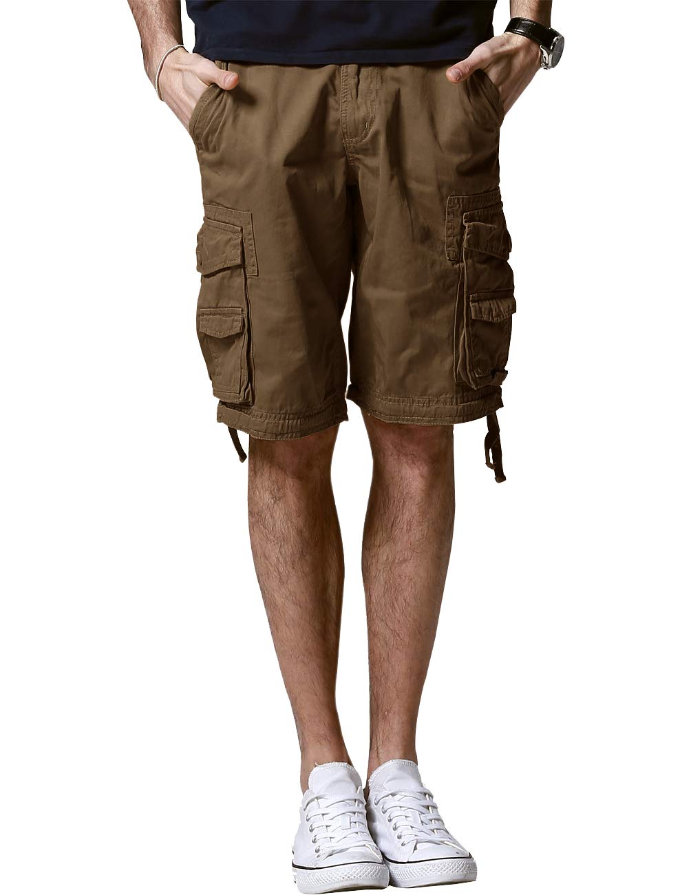 Matchstick Men's Twill Cargo Short, Brand Size 3XL/38 (UK Size 38.5W / 12L), 3058 Brown