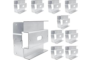 lifgarfe 10Pcs 6"x6" Post Base Anchor Concrete Deck Post Bracket Fit for Deck,Patio Or Pergola