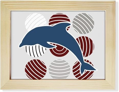 Amazon Co Jp イルカ サークル 漫画 イラストレート デスクトップ フォトフレーム ピクチャーアート 装飾絵画 6x8インチ ホーム キッチン