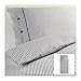 IKEA NYPONROS Duvet Cover and Pillowcase(s) Striped Pattern, White and Gray, Twin