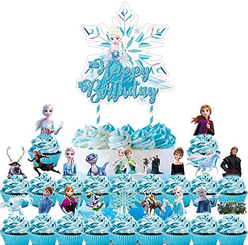 41 Decorations For Frozen Cake Topper Cupcake Toppers Set Decorations Birthday Party Topper For Children Amazon Sg Toys Games