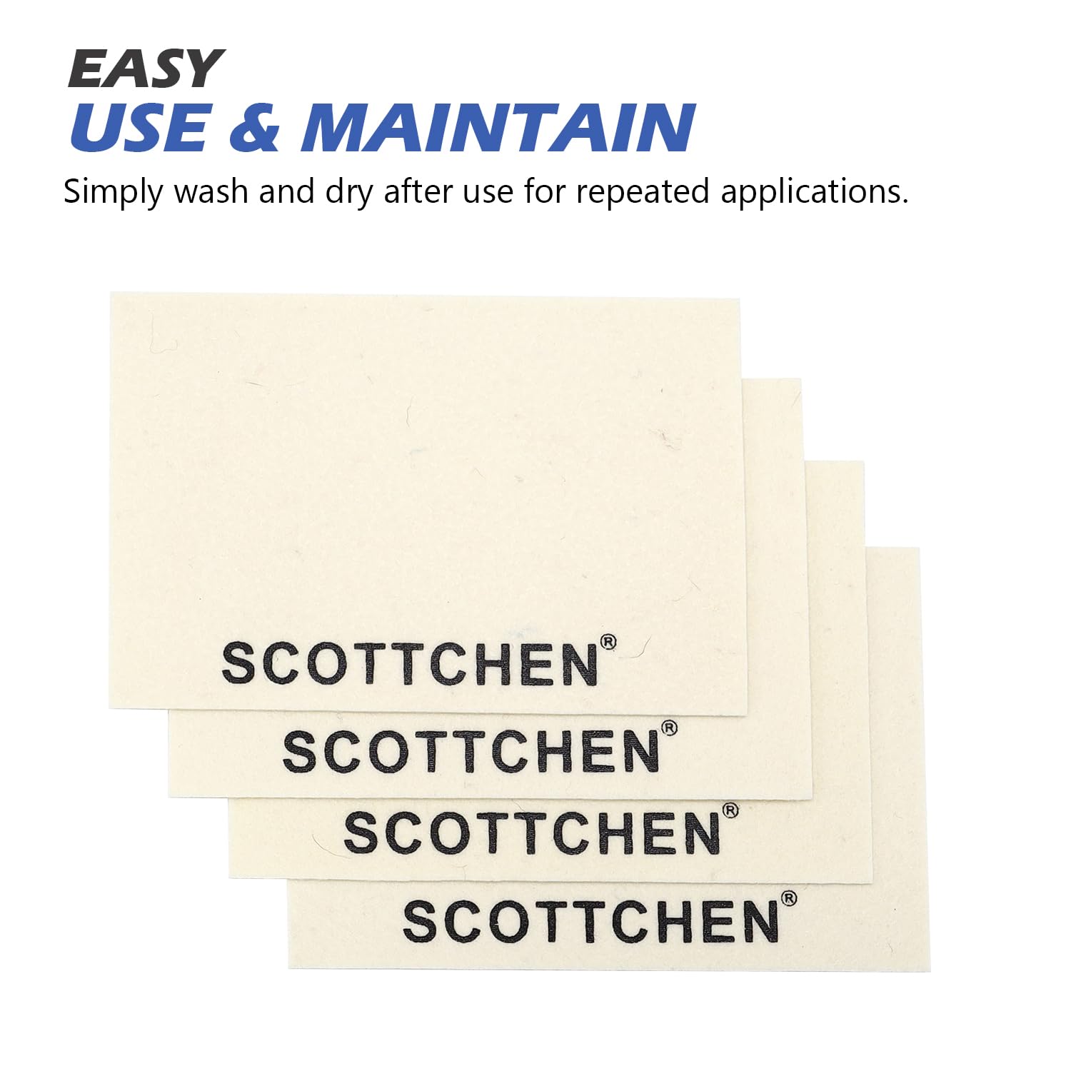 SCOTTCHEN 4Pcs Wool Cloths for Buffing,Polishing and Lapping, 6