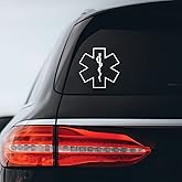 Star of Life Medical Sticker Decal Notebook Car Laptop 5" x 5" (White)