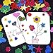 Outus 2.65 Ounce Foam Glitter Stickers Self-Adhesive Foam Stickers, Star, Mini Heart and Flower Shape