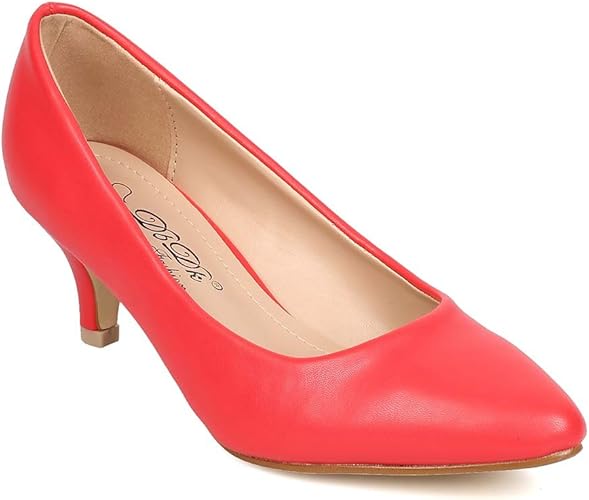 kitten heel red shoes
