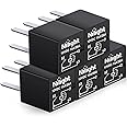 Nilight 5PCS Automotive General Purpose Relay 4Pin SPNO 20A Micro Cooling Fan Sealed Relay Plug & Play Direct Replacement for