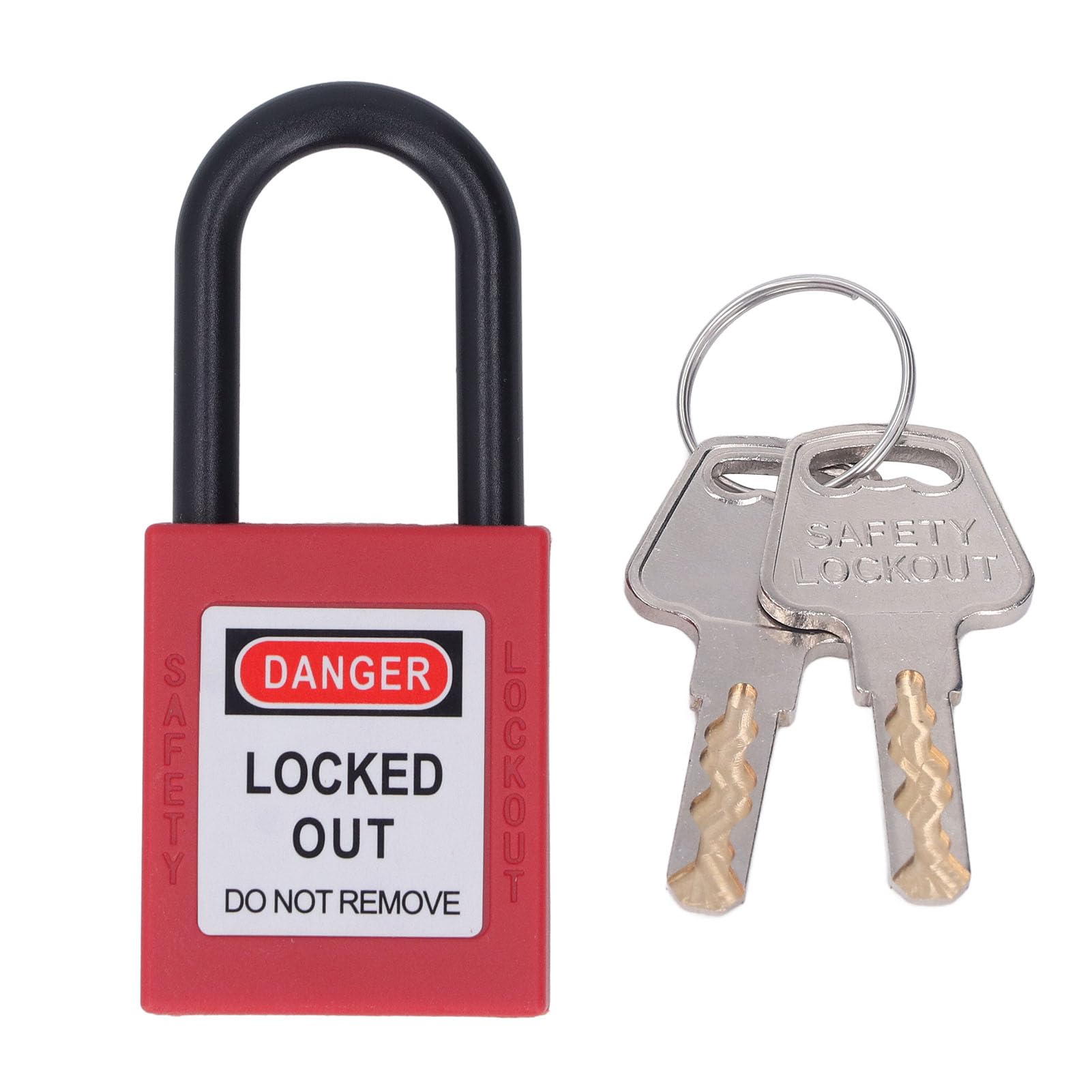 38mm Nylon Lockout Tagout Padlock with 2 Keys Dust-Proof Loto Lock for Energy Isolation, Safety Lockout Device for Lockout Tagout Stations