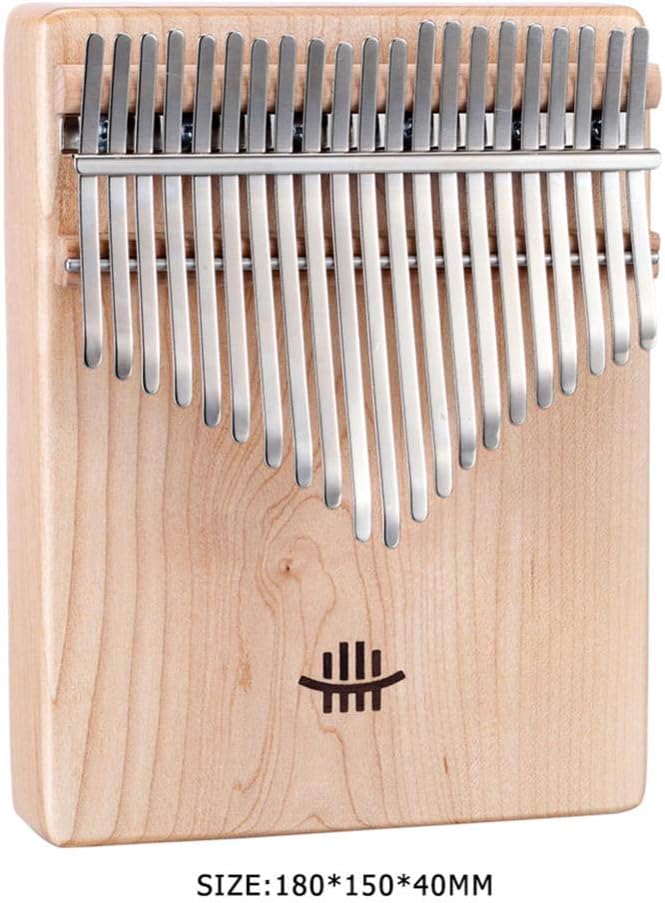 HAOLAIWU Kalimba Thumb Piano 17 Keys Kalimba Solid Wood Thumb Finger Piano with Cloth Bag Musical Instruments Accessaries-a_21 Keys-Maple