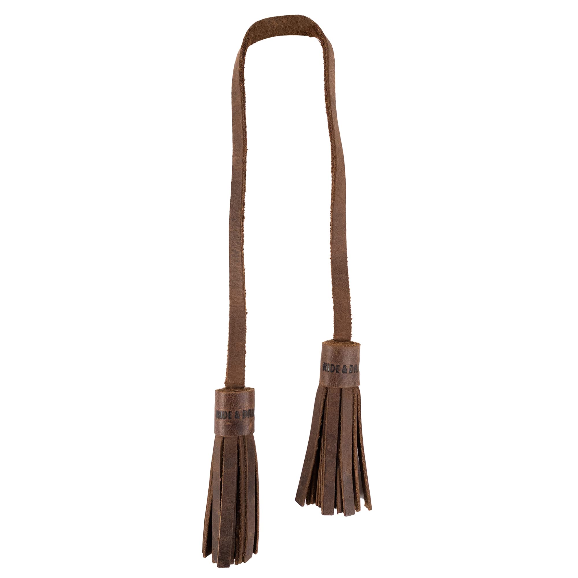 Hide & Drink, Durable Rustic Soft Leather Tassel Vintage Vintage Accessory Handbag Ornament Elegant Gift Handmade Bourbon Brown