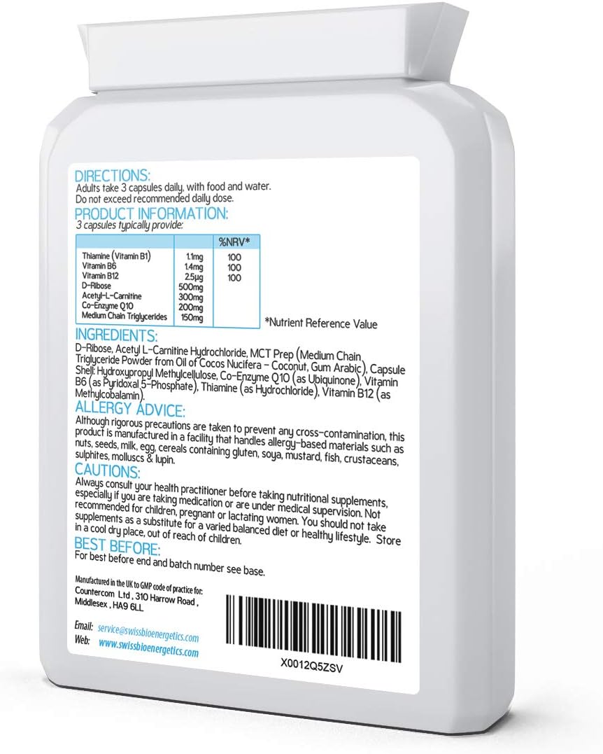 CardioDefence, 90 Capsules, a Precise Balance of CoQ10, D-Ribose, Acetyl L-Carnitine - Image 3