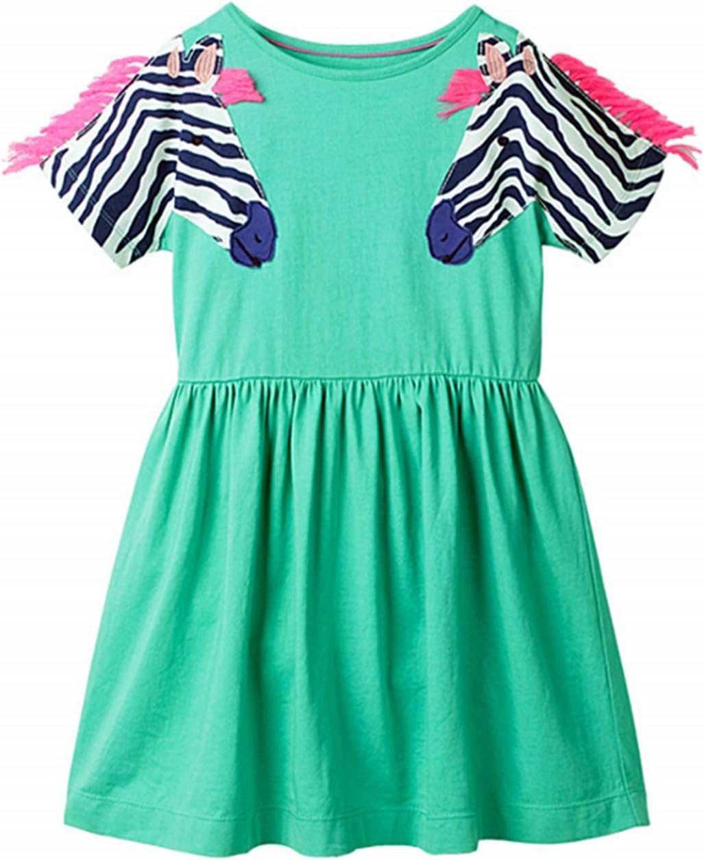 Baby Toddler Girl Cotton Casual Dress Easter Summer Short Sleeve Basic Tunic Playwear Shirt Dresses