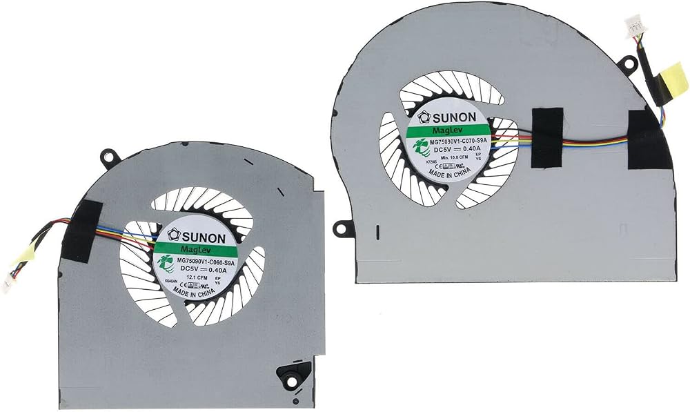 segoo CPU GPU Cooling Fan for Dell Alienware 17 R4 R5 P31E MG75090V1-C060-S9A
