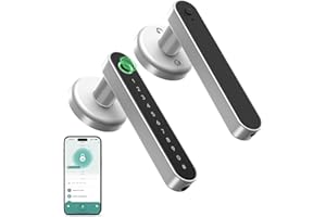 IRONZON Fingerprint Door Lock with Handle Smart Door Lock with Keypad for Home Hotel Office Apartment Bedroom