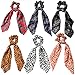 Wooyaya 6Pcs Scarves Scrunchies Tropical Travel Style Elastic Hair Bands Hair Ties Rope Ponytail Holder Hair Accessories for Women and Girls