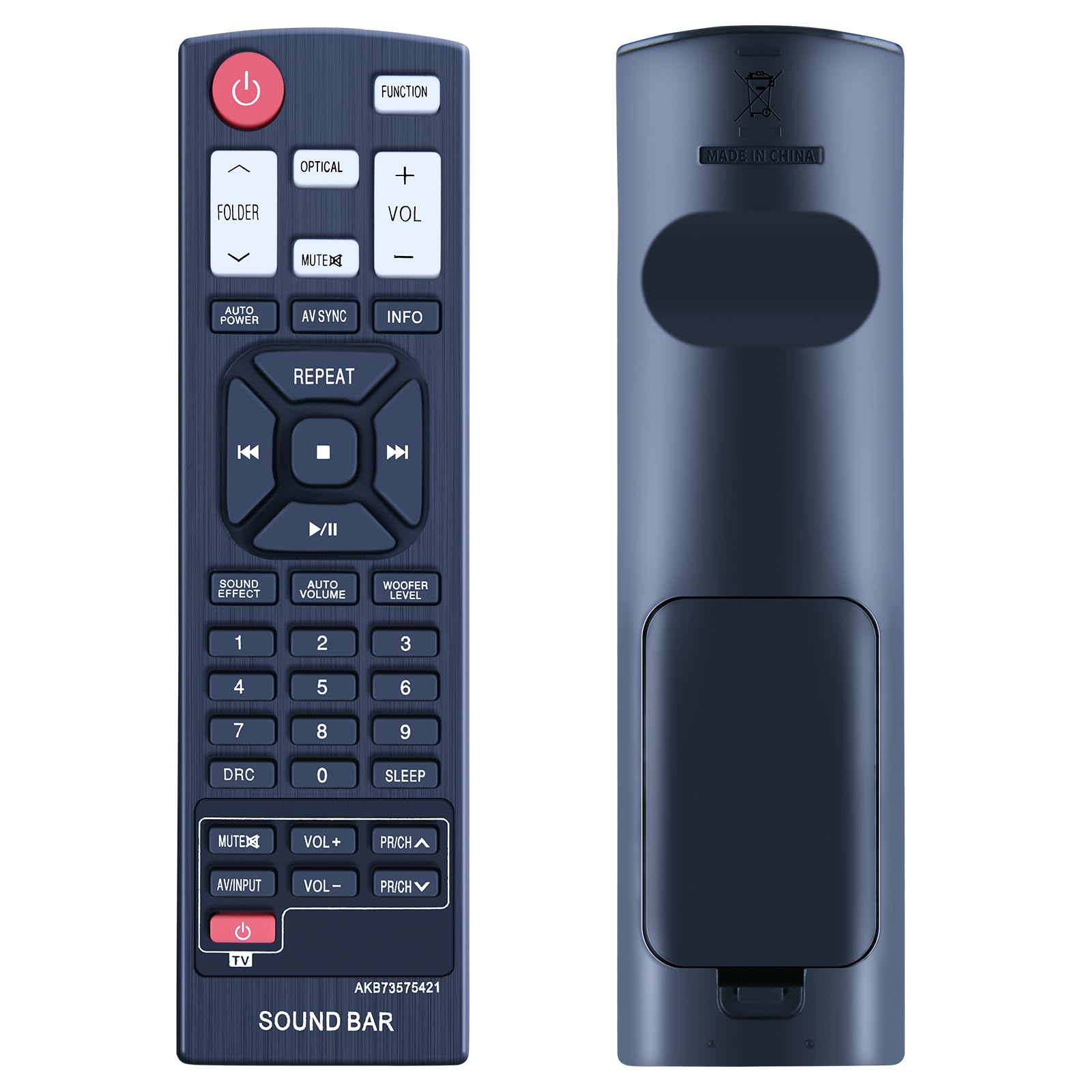 TCNOUMT AKB73575421 Remote Control Suitible for LG Soundbar NB3530 NB3540 NB4540 NB4542 NB5540 NB2420A NB2430A NB2530A NB3520A NB3531A NB4530B AKB73575401 Remote Control Replacement