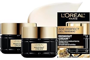 L'Oreal Paris Age Perfect Midnight Ultra-Rich Cream Deeply Moisturizes, 2 x 50 mL