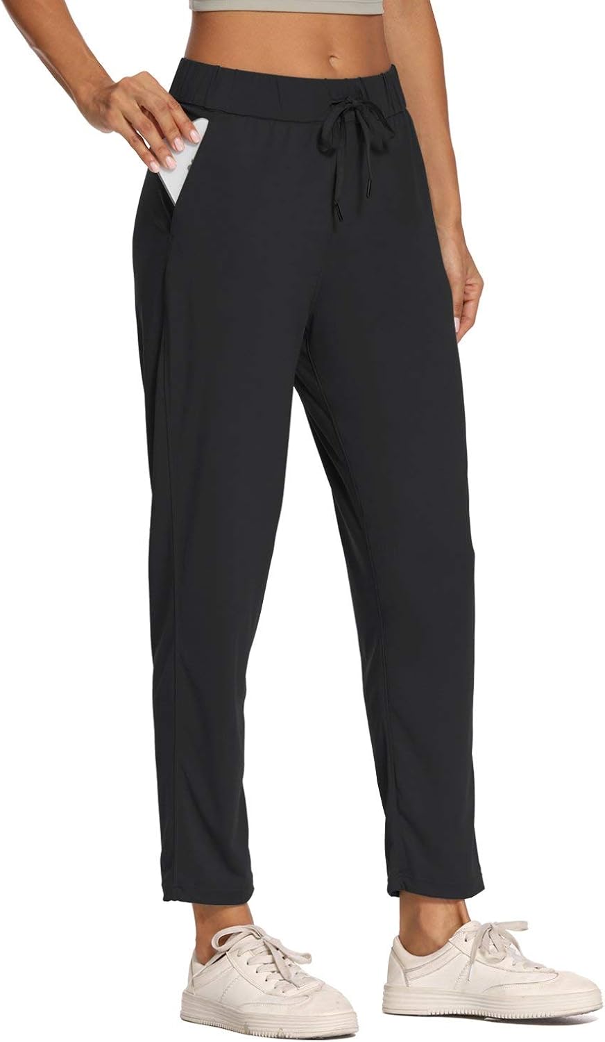 Willit Women's Lounge Sweatpants Golf Travel Pants 7/8 Casual Joggers Stretch Comfy On The Fly Pants: Clothing