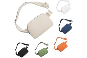 HVJCEZ Belt Bag for Women Men, Fashion Crossbody Fanny Packs Waterproof Mini Waist Bag Bum Bag with Adjustable Strap for Running, Hiking, Walking and Travel Khaki