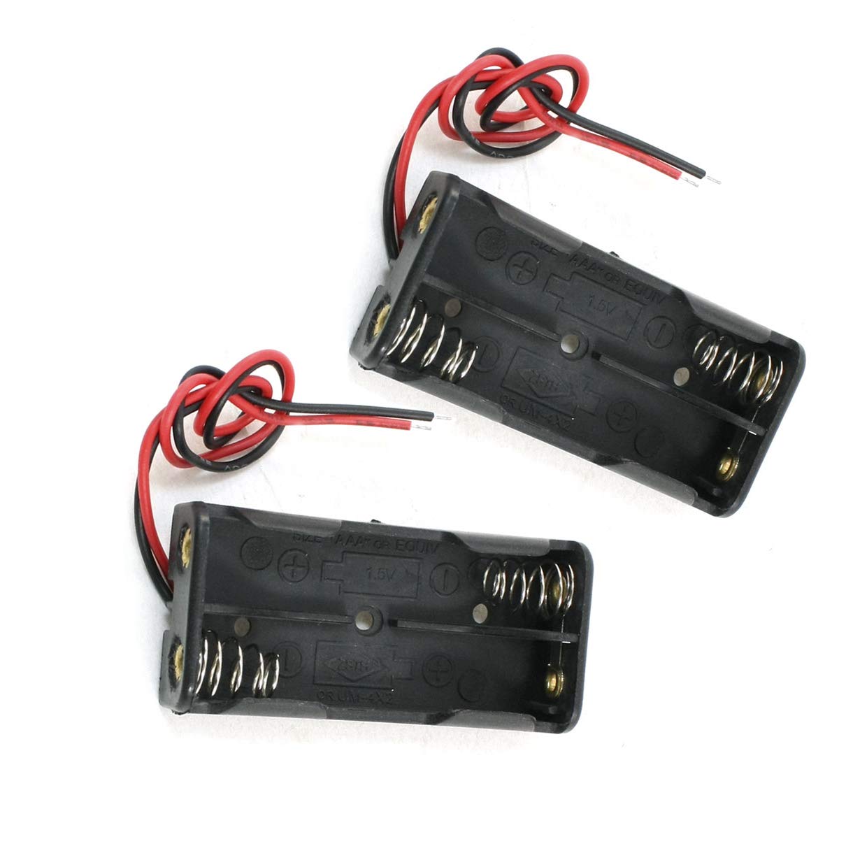 Aexit 2PCS Black 2 x 1.5V AAA Battery Batteries Holder Case w Wire Leads (0869b4c3e5808bbdadac2cf89ef8d56f)