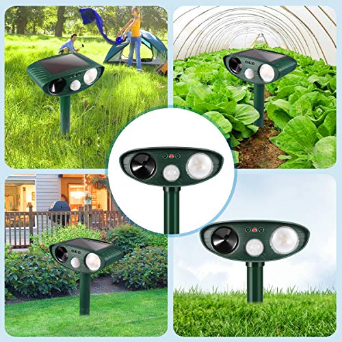 Dog Chaser, Outdoor Solar Powered and Weatherproof Ultrasonic Animal Chaser With PIR Sensor