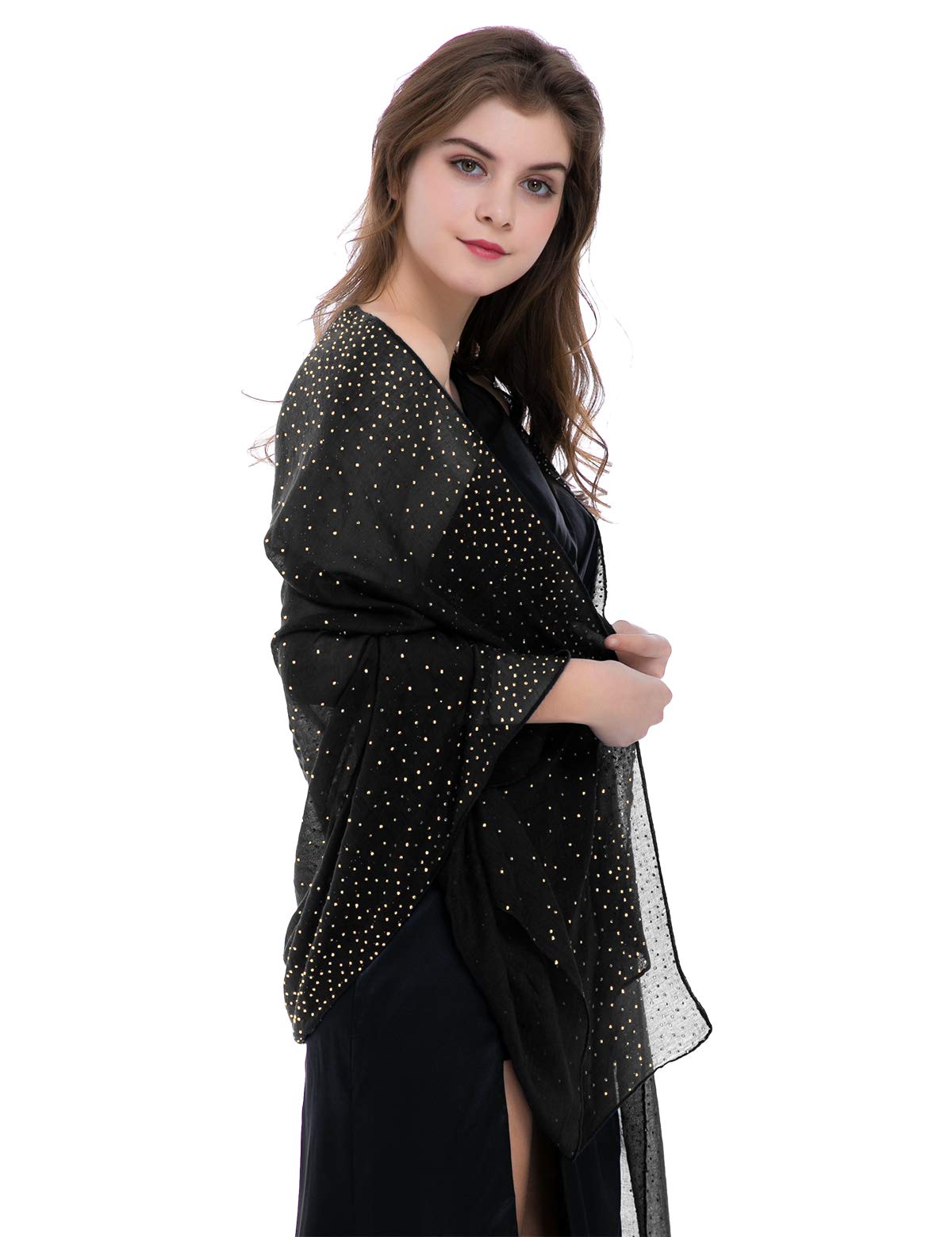 Banetteta"Starry Night" Rhinestone Shawls and Wraps for Evening Dresses Wedding Shawl Wrap Shiny Scarf Banetteta"Starry Night" Rhinestone Shawls and Wraps for Evening Dresses Wedding Shawl Wrap Shiny Scarf