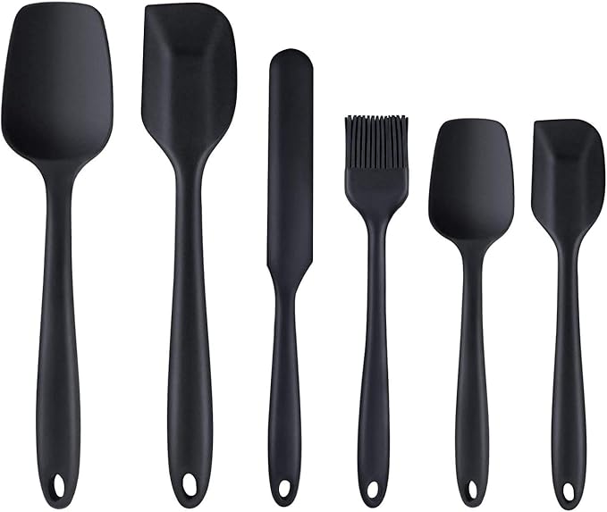 Seamless silicone spatula， 6piece scratchresistant heat