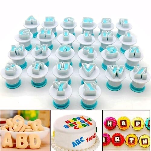 2-Pack Alphabet Cookie Stamp Press – Letters & Numbers, Embossing Cutter For Baking Fun 2 thumbnail image