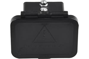 Vasiumic 120A Flush Bracket Connector with Dust, Recessed Panel Base RV Marine Truck, Silver Plated, Black(1pcs)