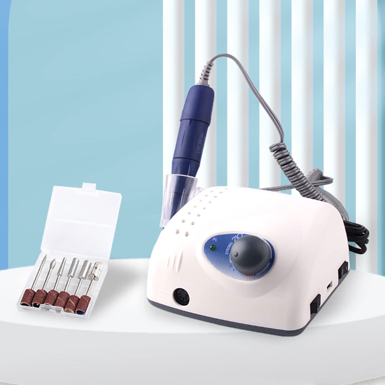 Electric Nail Drill Machine, 40000RPM Electric Nail Manicure Machine, 3/32"(2.35mm) Adjustable Speed Manicure Pedicure Electric Nail File for Gel Nails, Exfoliating, Polishing