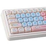 Tsungup MOA Profile Keycaps,140 Keys Pink Ceramic