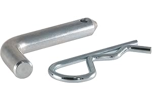 CURT 21400 Trailer Hitch Pin & Clip, 1/2-Inch Diameter, Fits 1-1/4-Inch Receiver, Clear ZINC
