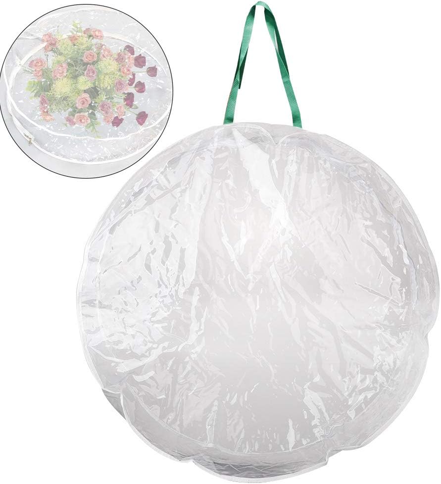 SAIrch Christmas Wreath Storage Bag Large Wreath Container,Xmas Tear Resistant Storage Container 420D Oxford Fabric,Zippered, Reinforced Handle,Protect Wreath from Dust, Insectsand Moisture