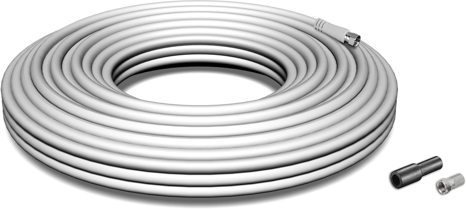 Megasat Quad Shield Coaxial Cable Set 120, White
