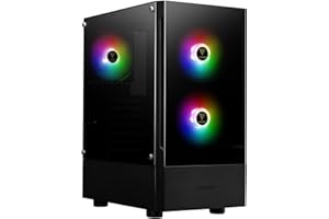 Gamdias RGB Gaming ATX Mid Tower Computer PC Case with Side Tempered Glass Panel and a Magnetic Dust Filter & 3 Built-in 120m