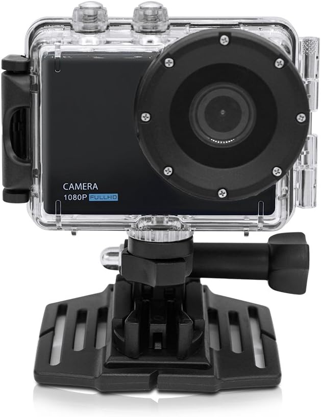 Vmotal Action Camera, WiFi Version Diving Bicycle Action Camera 12 MP Full HD 1080P Waterproof Sports Cam with Wide-Angle Lens and Rechargeable Battery (Black)