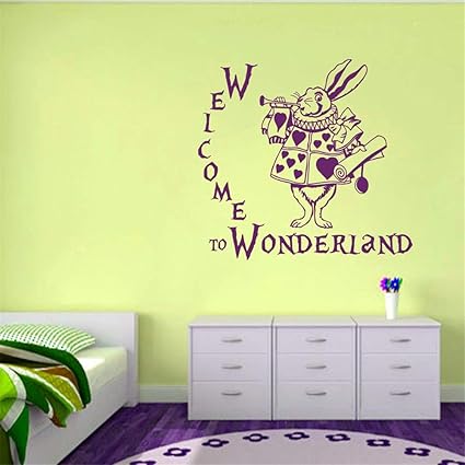 Amazon Com Alice In Wonderland Quote Wall Decals Welcome To