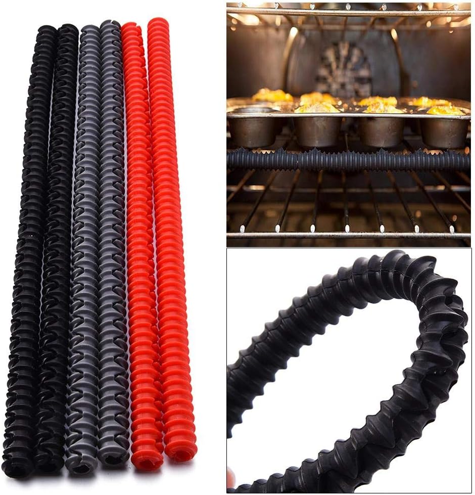 Oven Rack Shields, 5 Pack Heat Resistant Silicone Oven Rack Cover 14 Inches Long Oven Rack Edge