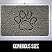 GORILLA GRIP Dog Doormat, Absorbent Doormats for Muddy Dogs Paws, 48x30 Machine Washable Soakstopper Rugs, Cleaner Floors, US Designed Pet Bed Door Mat, Indoor Entrance Pets Rug, Paw Gray